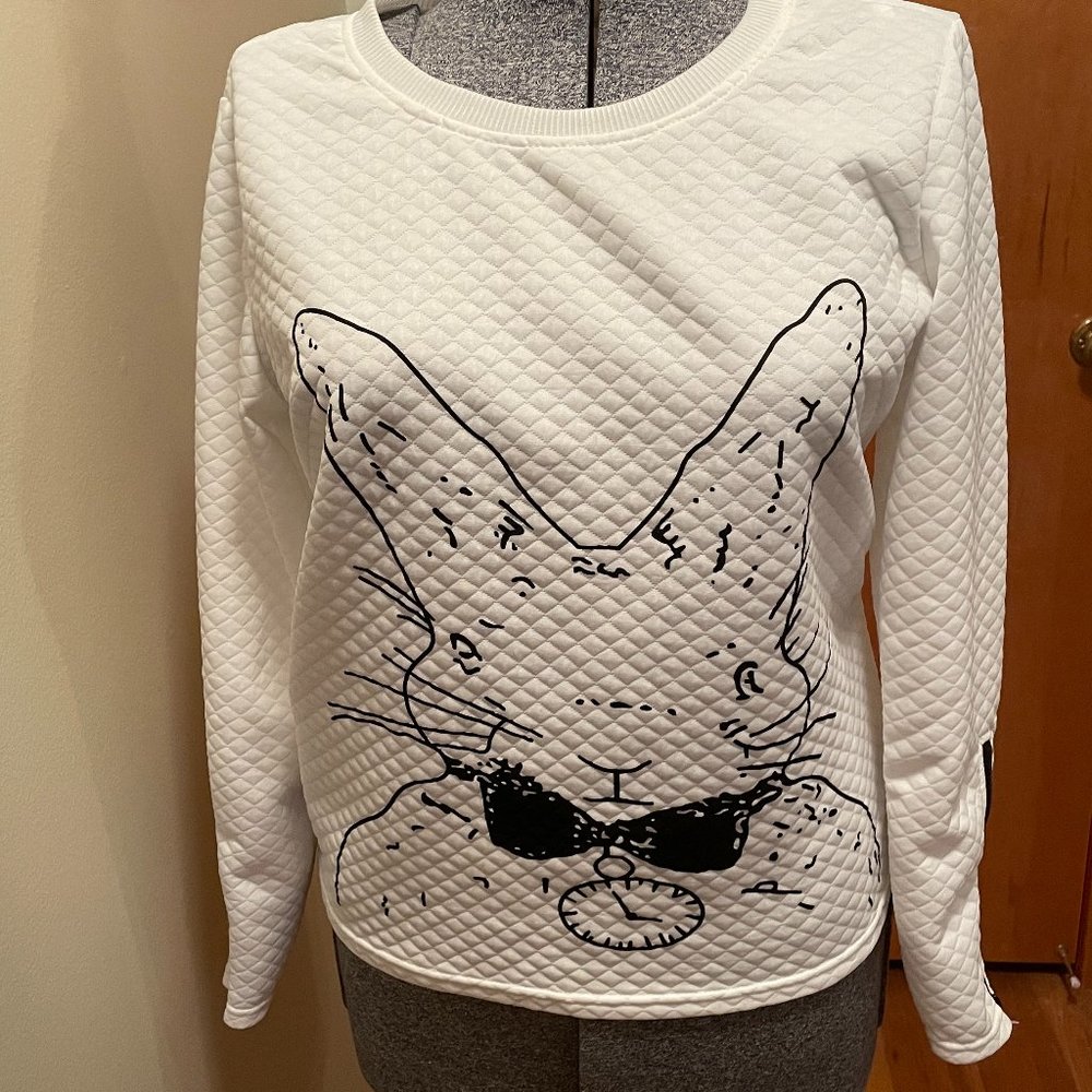 Korean Rabbit Thermal Sweatshirt with zips XL NWOT